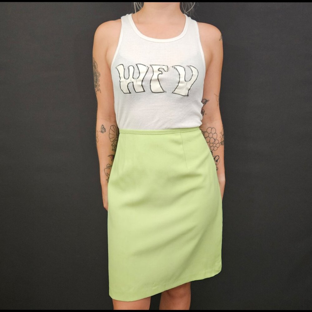 00s My Michelle Lime Green Skirt